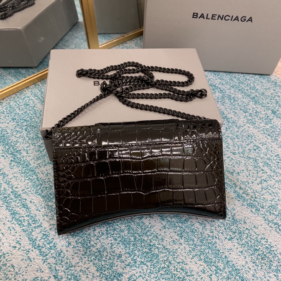 Ba1en*iaga Hourglass Wallet Silver/Grey/Gold/Green/Black For Women‎ 7.6in/19cm 6560502UDF71000