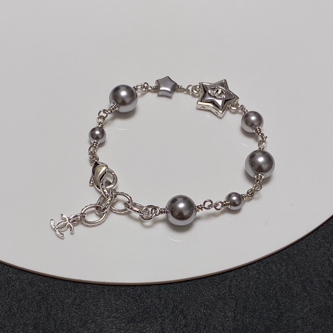 Ch**el Pentagram Bracelet Silver For Women