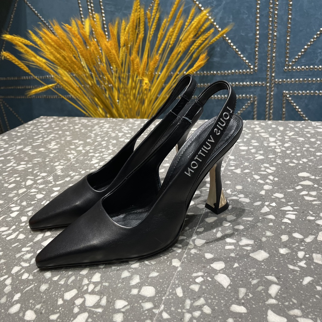 L0vis Vvtt0n Sparkle Slingback Pump Black For Women 1AB1E8