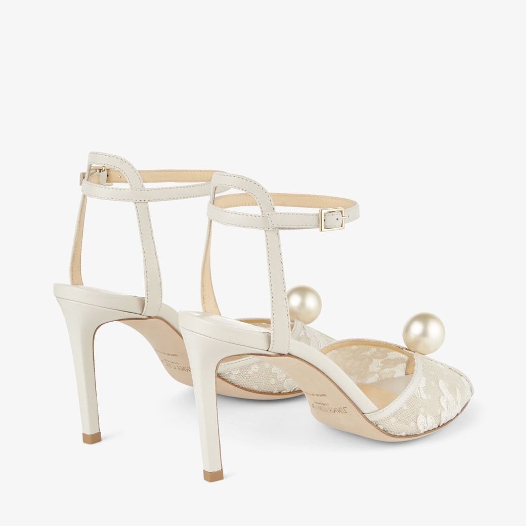 J1m*y Ch00 Sacora 85 Ivory/White For Women SACORA85FXW