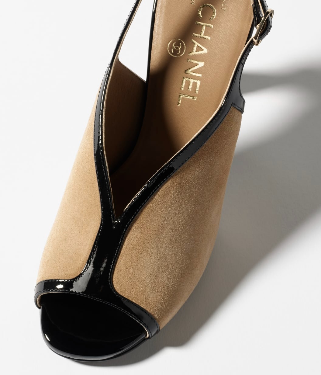 Ch**el Suede Sandals Beige/Black For Women G46538-B20969-U1768