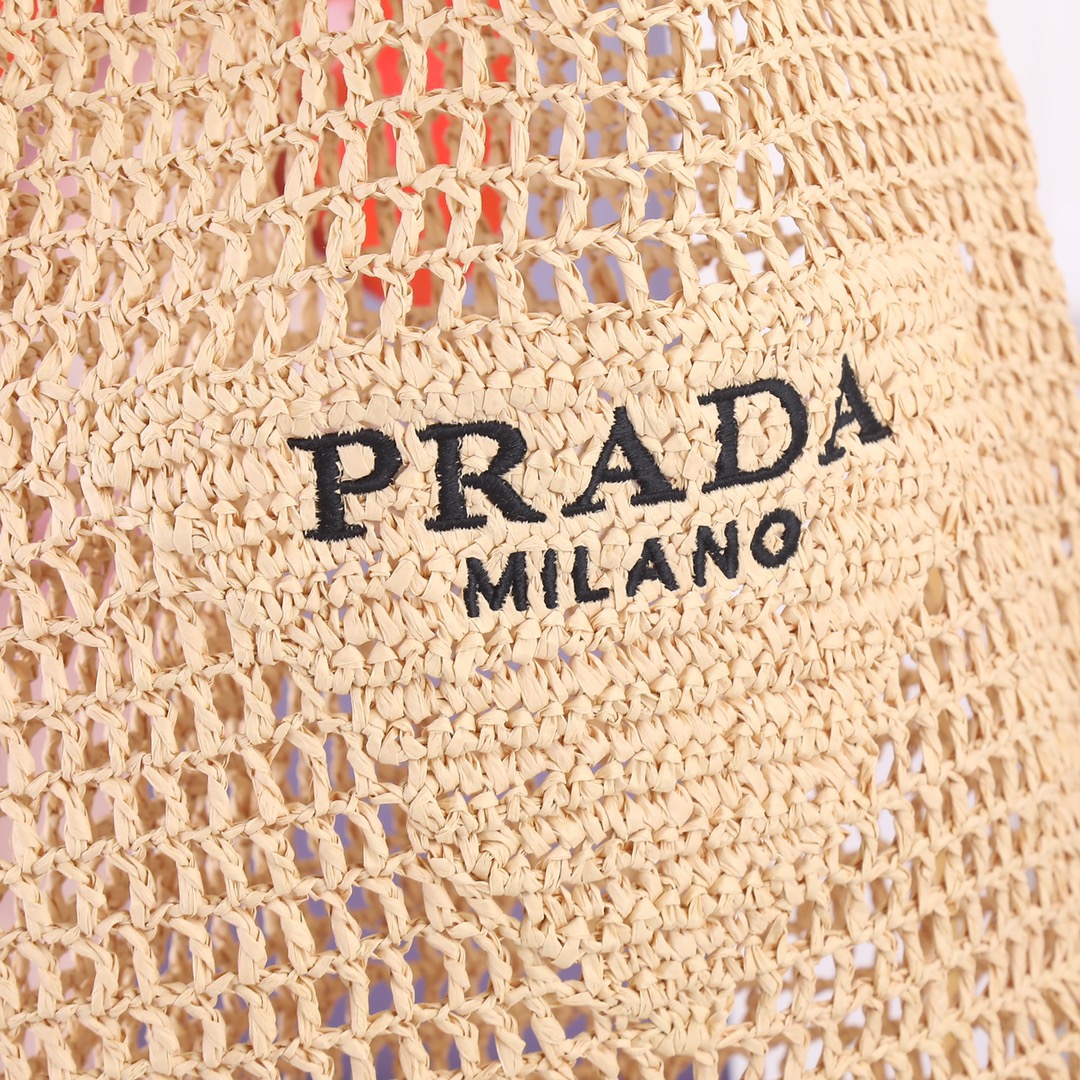 Pra*a Raffia Tote Bag Beige For Women 1BG424_2A2T_F0018_V_OOO – 20 Inches / 51 Cm