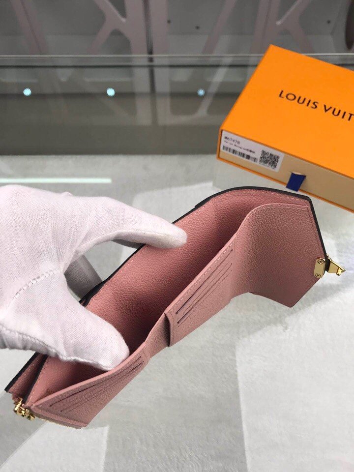 L0vis Vvtt0n Pallas Compact Wallet Combines Monogram Canvas Pink For Women, Women’s Wallet 13cm LV M67478