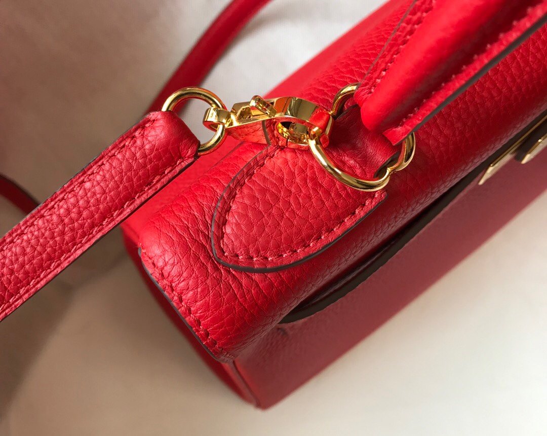 H**me5 Kelly 28 Rouge Casaque Togo Bag For Women, Women’s Handbags, Shoulder Bags 11in/28cm