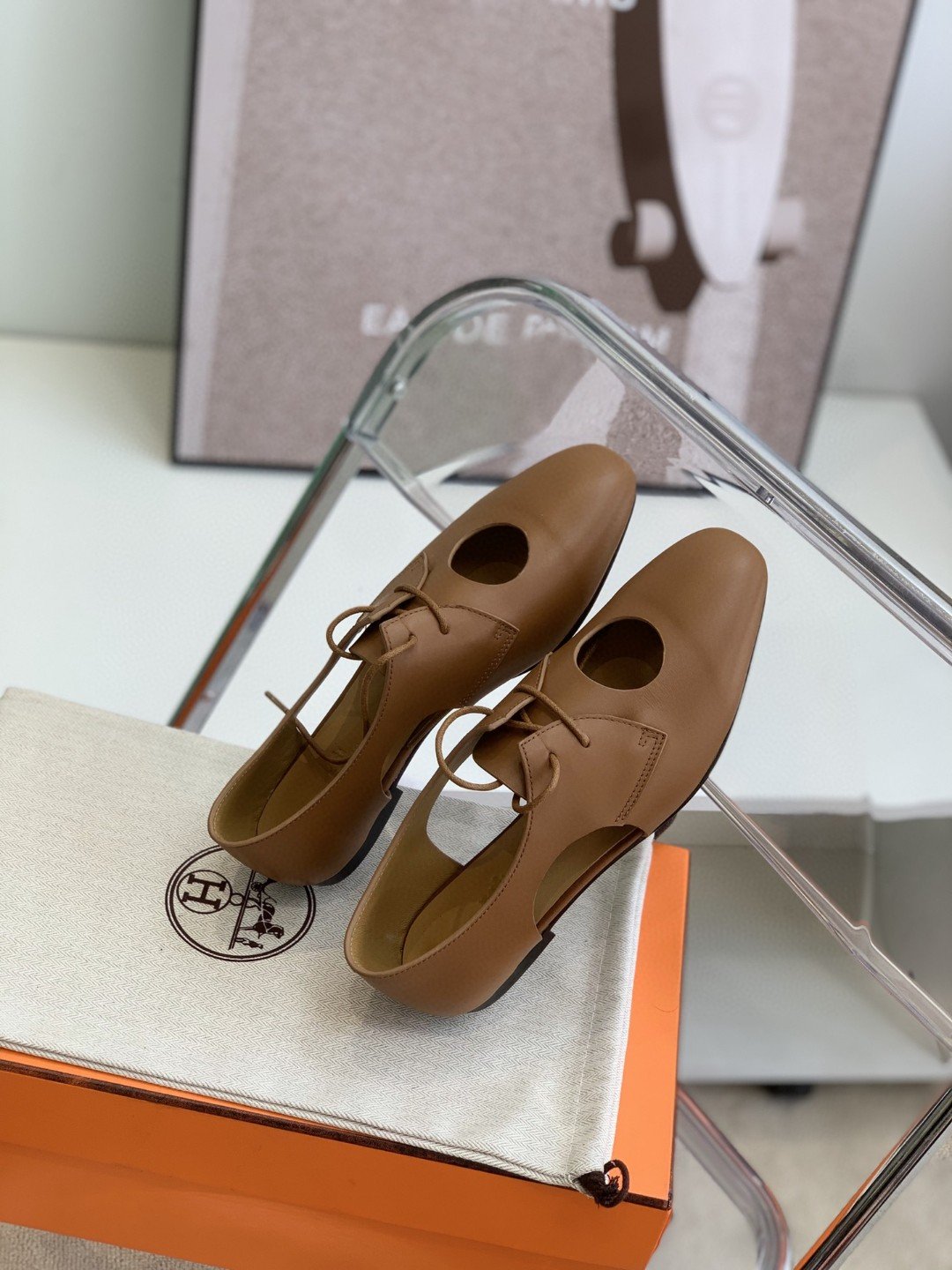 H**me5 Epoca Oxford Shoe Brown For Women, Women’s Shoes H221024Z