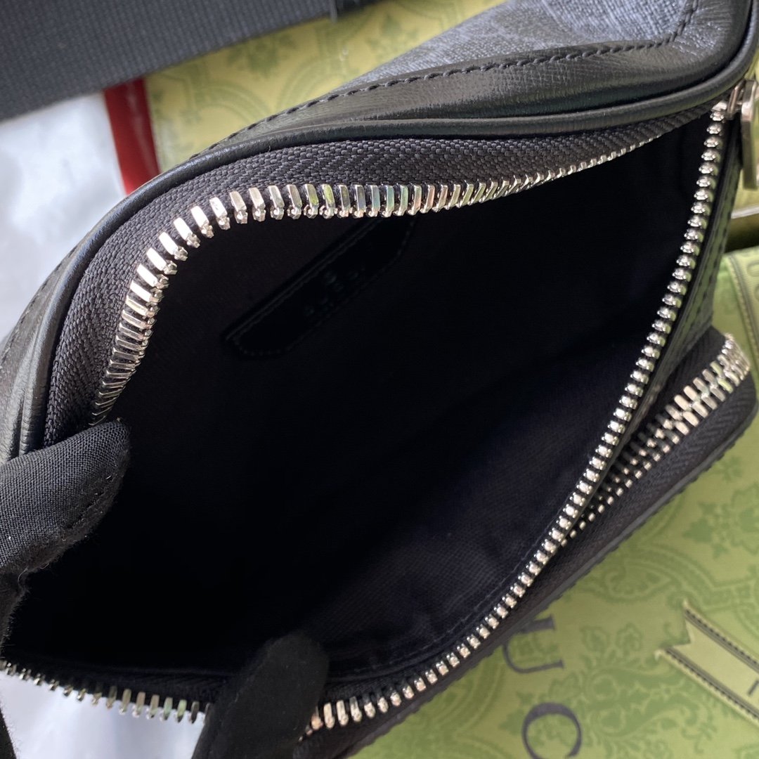 Gvc*1 Belt Bag With Interlocking G Black GG Svp*me Canvas For Men 9in/23cm GG 682933 92THN 1000