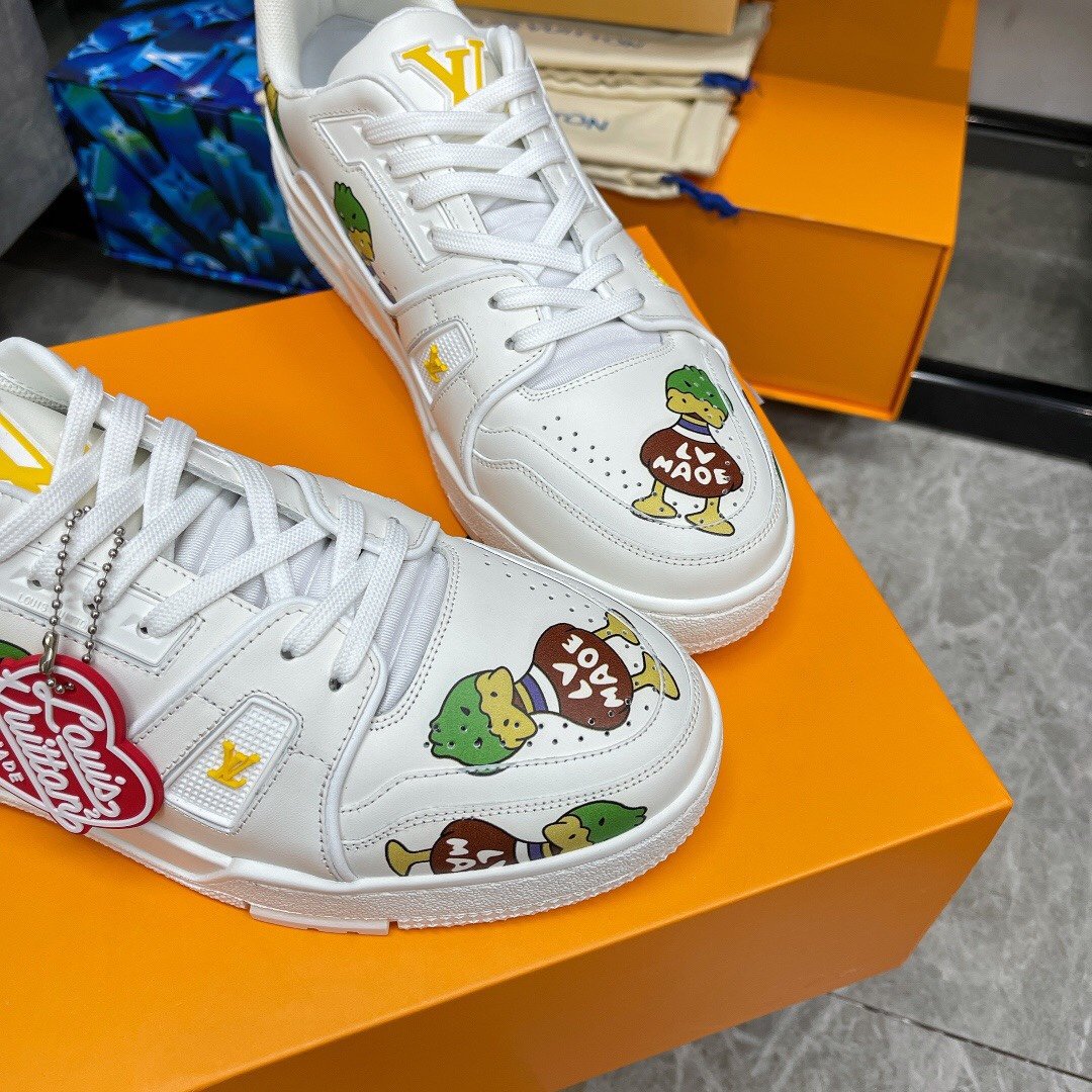 L0vis Vvtt0n LV Trainer Sneaker White By Virgil Abloh For Women LV 1A9JC5