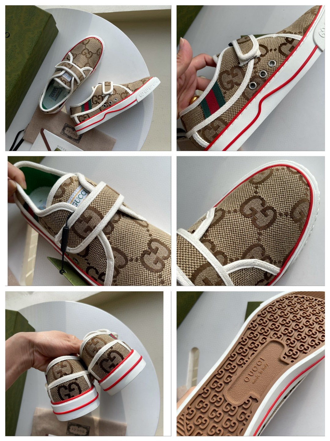 Gvc*1 Women’s Maxi GG Tennis 1977 Sneaker Brown For Women ‎692918 UKO70 2584