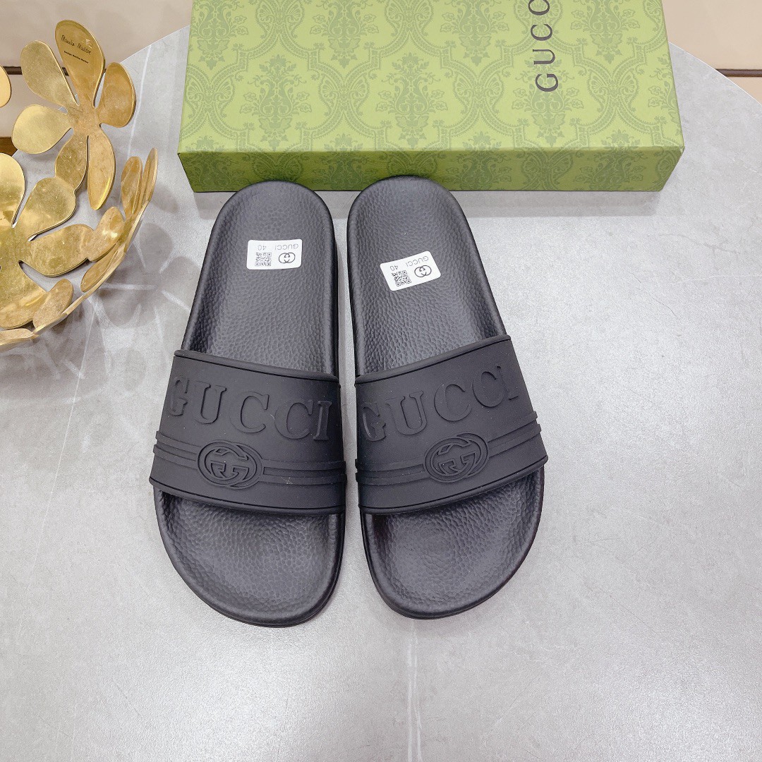 Gvc*1 Women’s Logo Rubber Slide Black For Women 522887 JCZ00 1031