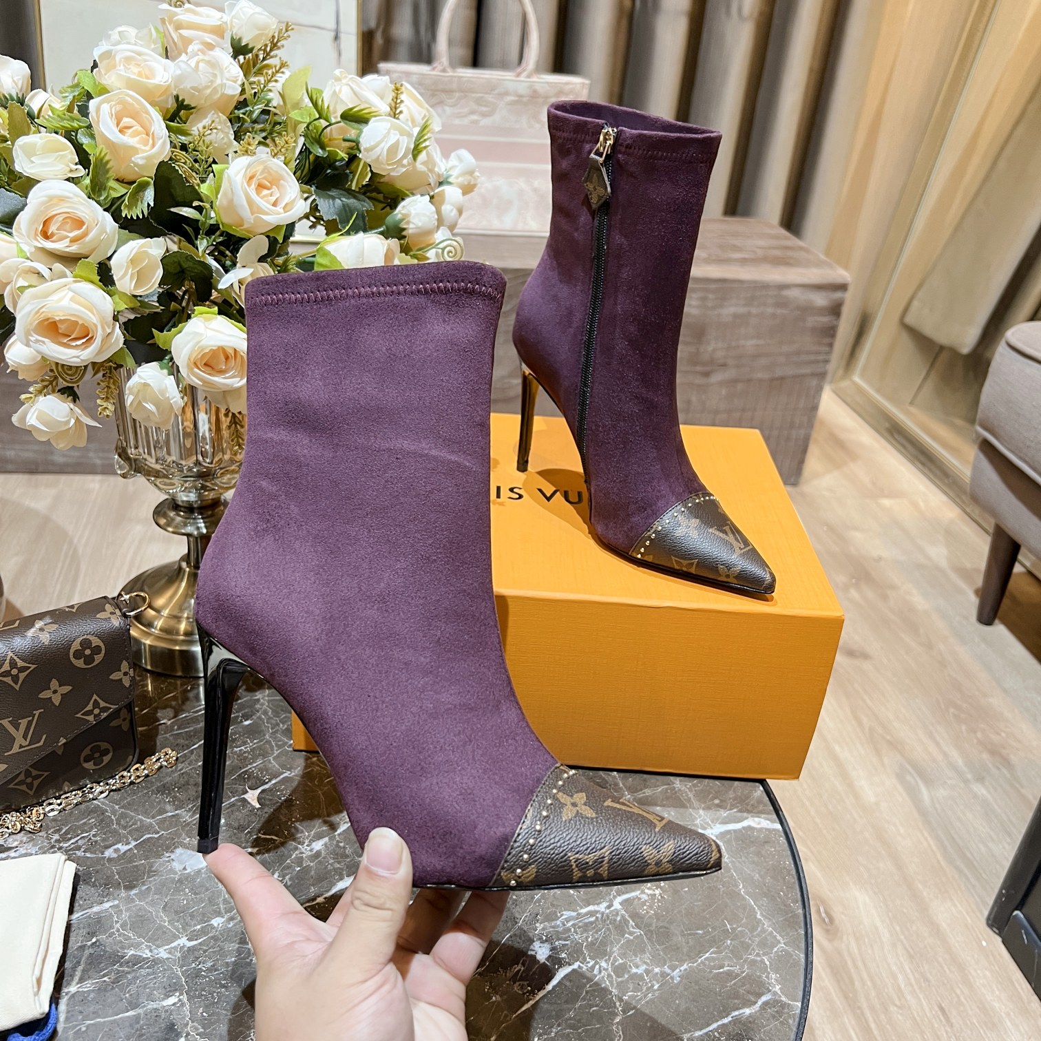 L0vis Vvtt0n Women’s Cherie Ankle Boots Violet Women LV