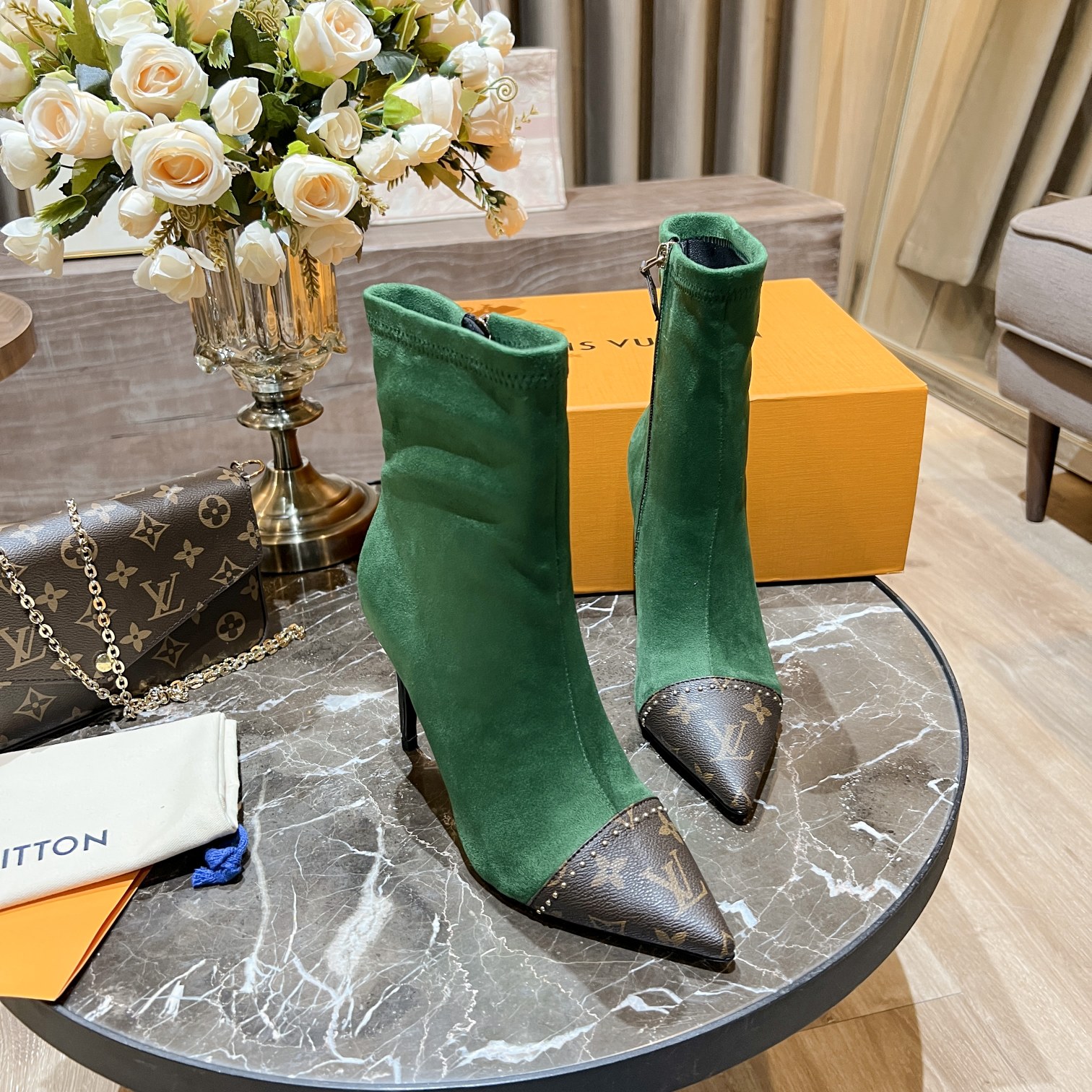 L0vis Vvtt0n Women’s Cherie Ankle Boots Green Women LV