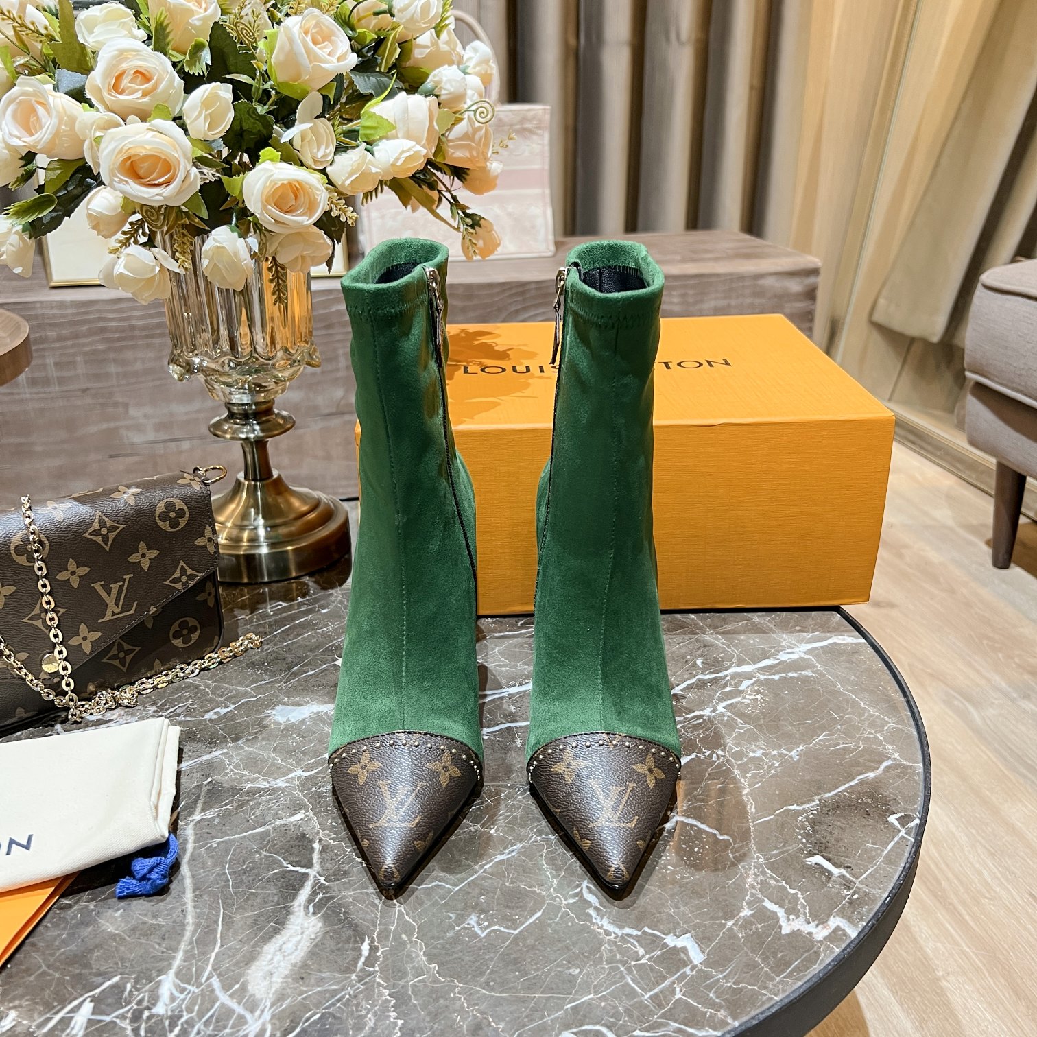 L0vis Vvtt0n Women’s Cherie Ankle Boots Green Women LV